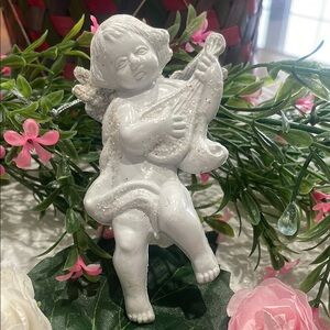 Sparkling White Angel Christmas Ornament